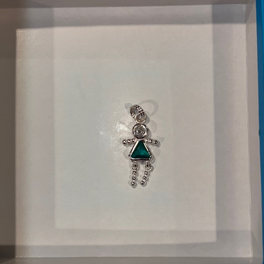Sterling Silver May Baby Girl Birthstone